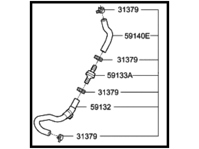 2019 Hyundai Sonata Brake Booster Vacuum Hose - 59130-C2400