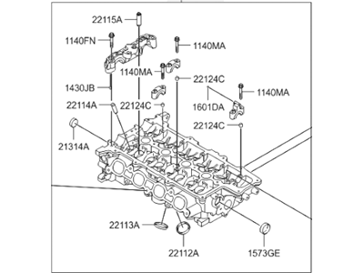 Hyundai Sonata Cylinder Head - 22100-2B725