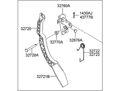 Hyundai 32700-2D500 Pedal Assembly-Accelerator