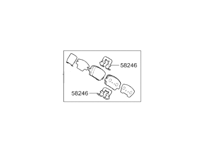 Hyundai 58302-4ZA70 Rear Disc Brake Pad Kit