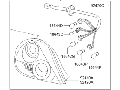 Hyundai 92401-2C020 Lamp Assembly-Rear Combination,LH