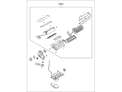 Hyundai 20910-3FU01 Gasket Kit-Engine Overhaul