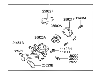 Hyundai 25600-38005 Control Assembly-Coolant Temperature