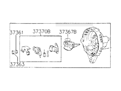 1992 Hyundai Excel Alternator Case Kit - 37360-24510