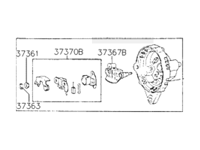 1997 Hyundai Accent Alternator Case Kit - 37360-22020