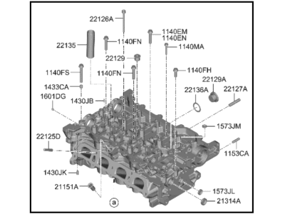 Hyundai Santa Fe Hybrid Cylinder Head - 22100-2M860