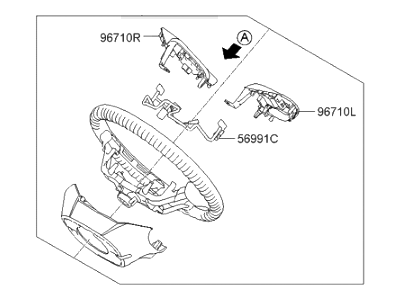 Hyundai 56100-2S770-9P Steering Wheel Assembly