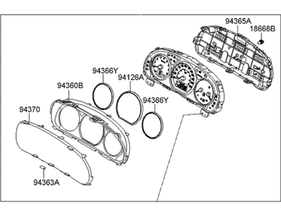 Hyundai 94011-0W130 Cluster Assembly-Instrument