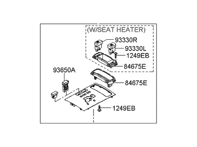 Hyundai 84650-3L030-5H Upper Cover Assembly-Floor Console