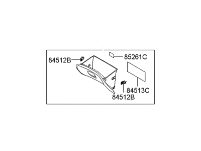 2008 Hyundai Accent Glove Box - 84510-1E400-WK