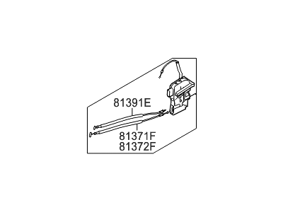 2011 Hyundai Azera Door Lock - 81320-3V020