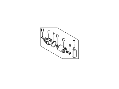 Hyundai 49505-1E000 Joint Kit-Front Axle Differential Side