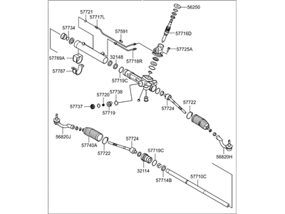 Hyundai Equus Rack And Pinion - 57700-3N720