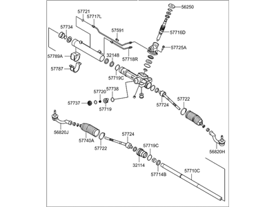 2011 Hyundai Equus Rack And Pinion - 57700-3N720