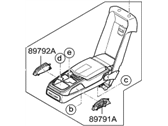 Hyundai 89905-D2FP0-OTK ARMREST ASSEMBLY-REAR SEAT BACK