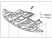 29110-F3100 Genuine Hyundai PANEL ASSEMBLY-UNDER COVER