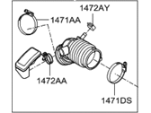 Hyundai 28140-F2400 HOSE ASSEMBLY-AIR INTAKE
