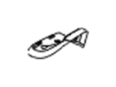 Hyundai 89492-B1000-NNR GUIDE-REAR SEAT BACK WEBBING,R
