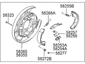 Left Genuine Hyundai 58250-3K000 Parking Brake Assembly Rear