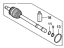 Hyundai 49525-D3030 Joint & Shaft Kit-Front Axle W