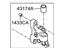 Hyundai 43850-26001 Lever Assembly-Reverse Shift