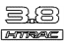 Hyundai 86312-B1550 3.8 Htrac Emblem