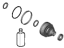 Hyundai 495L5-DS000 Diff Side Boot Kit Left Hand Hyundai 495L5-DS000 Diff Side Boot Kit Left Hand