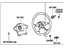 Hyundai 56120-38500-LT Steering Wheel Body Assembly