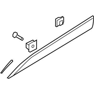 Front Genuine Hyundai 87722-1E012-CA Door Waistline Molding Assembly Right Front Genuine Hyundai 87722-1E012-CA Door Waistline Molding Assembly Right