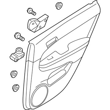 Hyundai 83302-2L550-4W Panel Complete-Rear Door Trim,RH