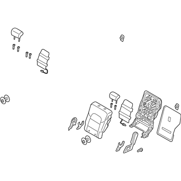 Hyundai 89300-D3670-TTY Back Assembly-Rear Seat LH