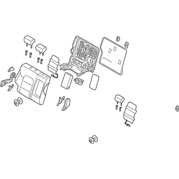 Hyundai 89400-D3670-TTG Back Assembly-Rear Seat RH