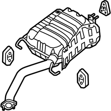 2009 Hyundai Santa Fe Exhaust Pipe - 28710-1U300