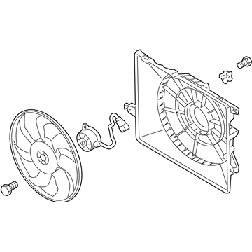 2012 Hyundai Santa Fe Fan Motor - 25380-1U201