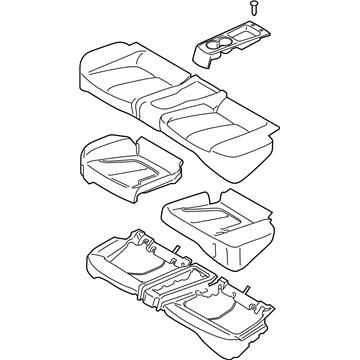 Hyundai 89100-K9000-SJA Cushion Assembly-RR Seat