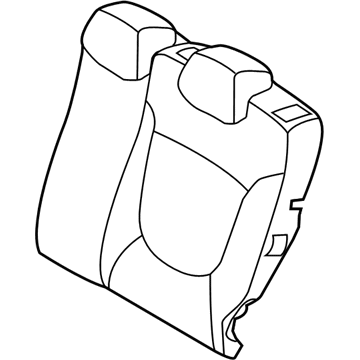 Hyundai 89370-1R100-SCD Rear Left-Hand Seat Back Covering