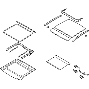 Hyundai 81600-G9000-RJS Wide Sunroof Assembly