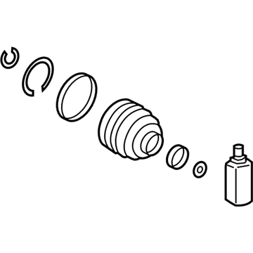Hyundai 49583-4Z631 Boot Kit-Front Axle Differential Side RH