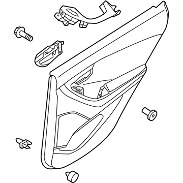 Hyundai 83305-3X770-SKK Panel Assembly-Rear Door Trim,LH