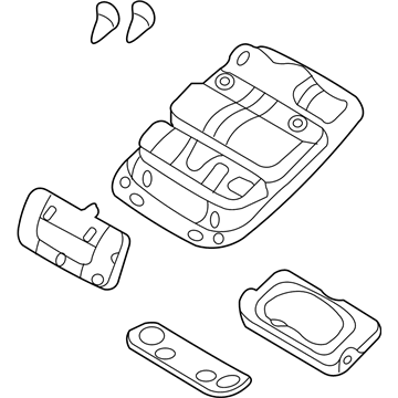 Hyundai 92810-4D172-QW Overhead Console Lamp Assembly