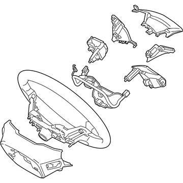 Hyundai 56100-K4120-TRY Steering Wheel Assembly