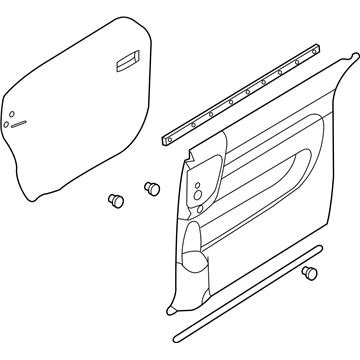 Hyundai 83302-4D160-8B Panel Complete-Rear Door Trim,RH