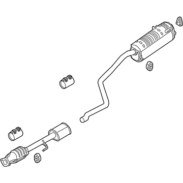 Hyundai 28605-J0700 Center & Rear Muffler Complete