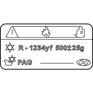 Hyundai 97699-L1000 Label-Refrigerant