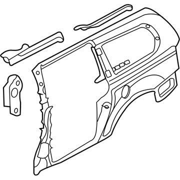 Hyundai 71123-4D510 Panel Assembly-Rear Side Outer,RH