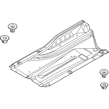 Hyundai 84237-L0000 U/COVER-Ctr FLR OTR,LH