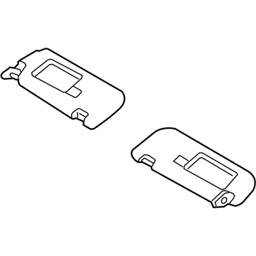 Hyundai 85220-G3710-TRY Sun Visor Assembly, Right