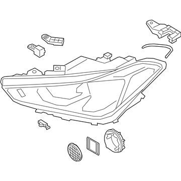 Hyundai 92101-G9140 Headlamp Assembly, Left