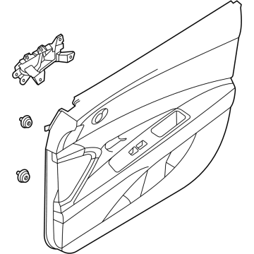 Hyundai 82307-AA010-YFR Panel Assembly-Front Door Trim,LH