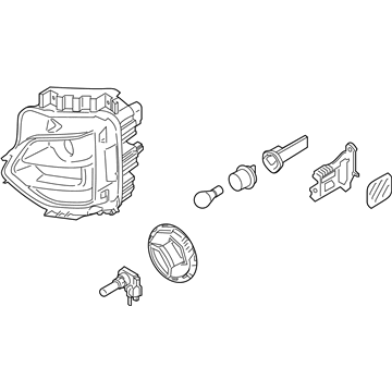 Hyundai 92102-S2100 Headlamp Assembly, Right